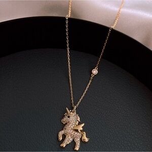 Unicorn Elegant Gold Pendant Necklace